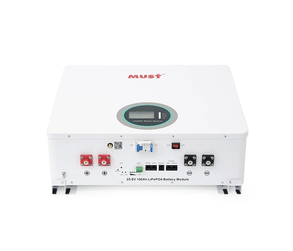 Акумуляторная батарея Must LiFePO4 25.6V 100Ah ( 450 x 400 x 140 ), 23kg, монтаж на стену