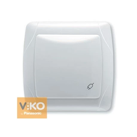 Розетка з заземленням зі шторками та кришкою Viko Carmen