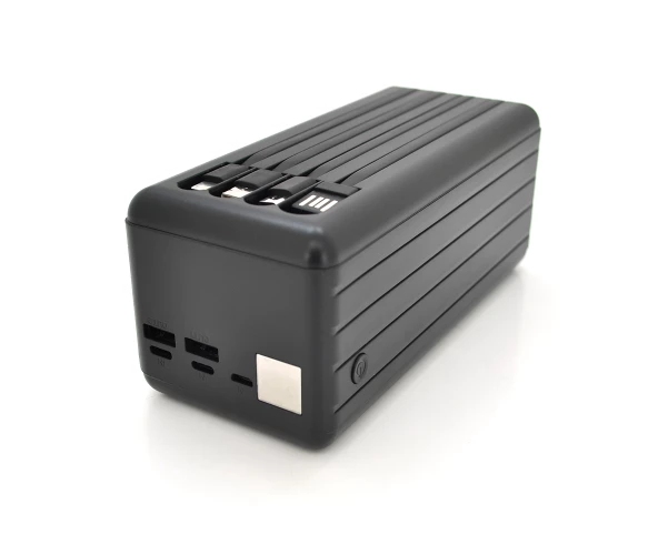 Павербанк ACL PW-108 80000mAh, 4xUSB, 4 кабелі (USB/Micro/Type-C/Lightning), Black