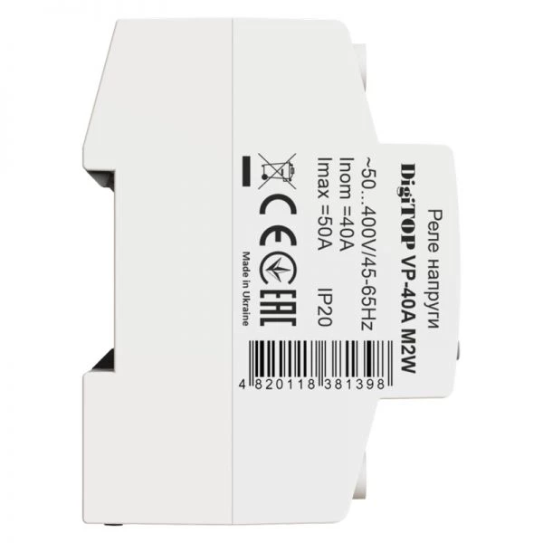 Реле напруги DigiTOP VP-40A M2W 40А з термозахистом