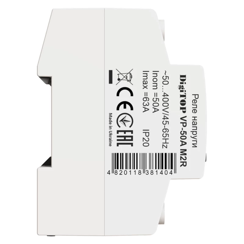 Реле напруги DigiTOP VP-50A M2R 50А з термозахистом