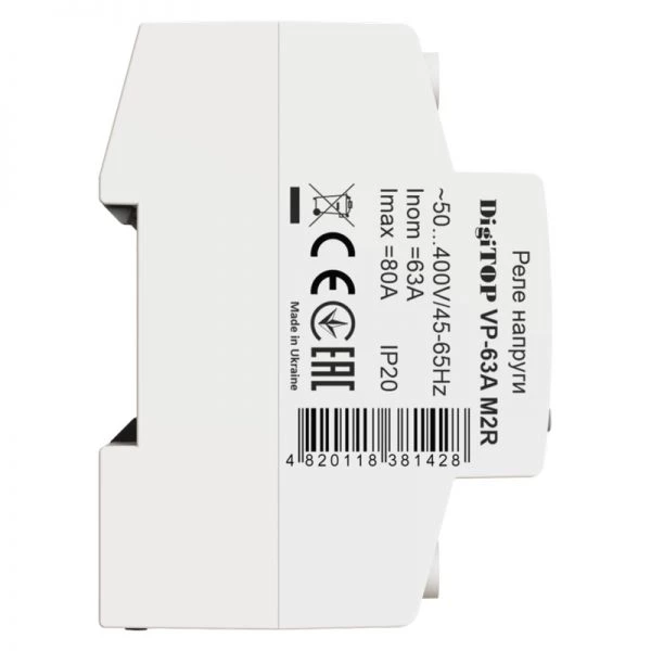 Реле напруги DigiTOP VP-63A M2R 63А з термозахистом