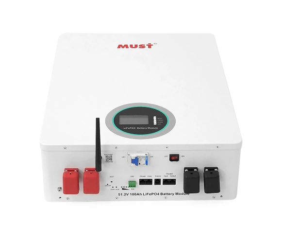 Акумуляторная батарея Must LiFePO4 LP16-48100 51.2V 100Ah, 5,12kWh, BMS100A@16S, CAN2.0/RS232/RS485, 6000 cycles, 625x442x177,44kg