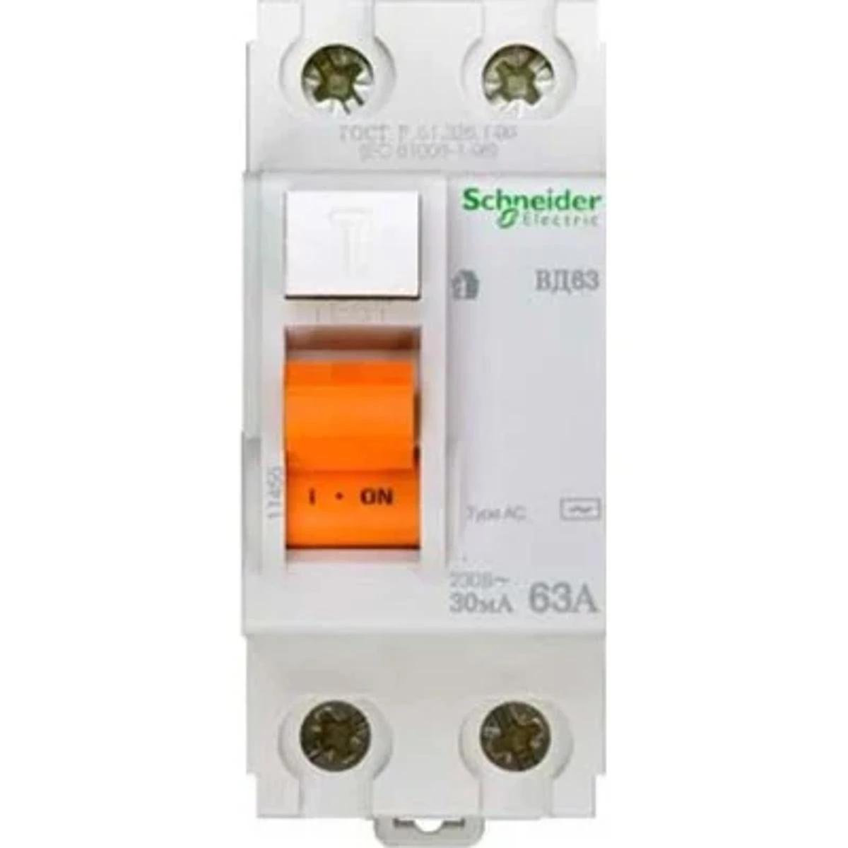 Schneider Домовой 2р C63 30мА УЗО